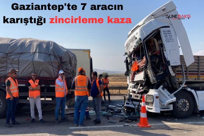Gaziantep'te 7 aracın karıştığı zincirleme kazada 1 ölü, 6 yaralı